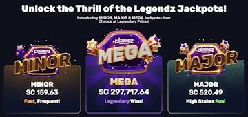 A look at coins available to win on Legendz Jackpots