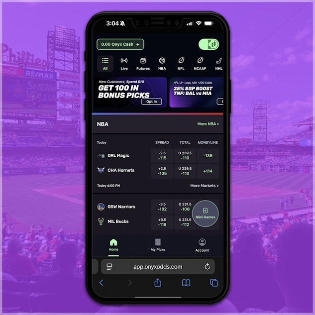 A snapshot of NBA betting on Onyx Odds