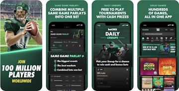 A snapshot of the Bet365 mobile app