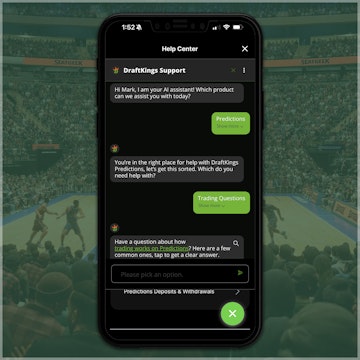AI Chat Bot in Draft Kings Predictions Help Center