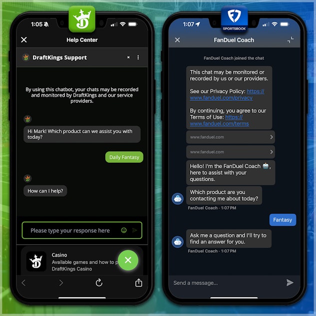 AI Chat Bots on Draft Kings and Fan Duel DFS
