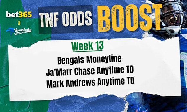 Bet365 TNF Odds Boost Week 13