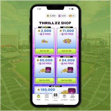 Buying Coins in the Thrillzz Shop