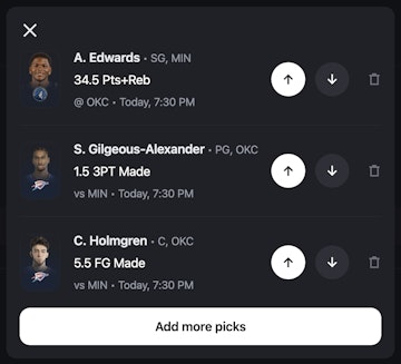 Club More picks on Betr Duels