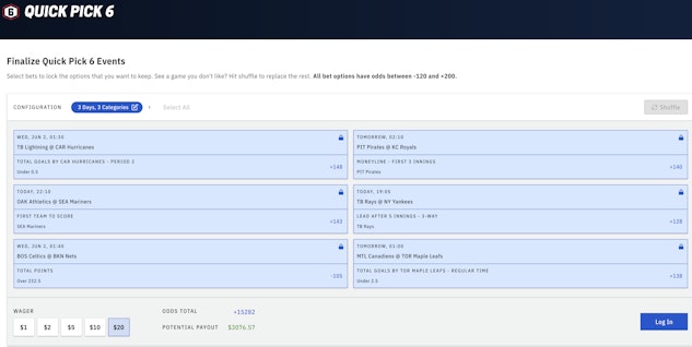Barstool Sportsbook Quick Pick 6