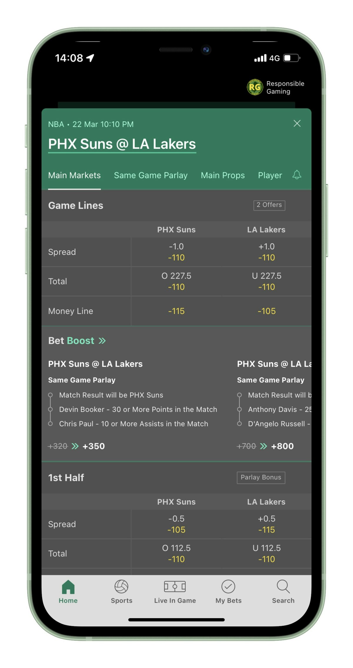 bet365 betCall for Online Live (In-Play) Betting