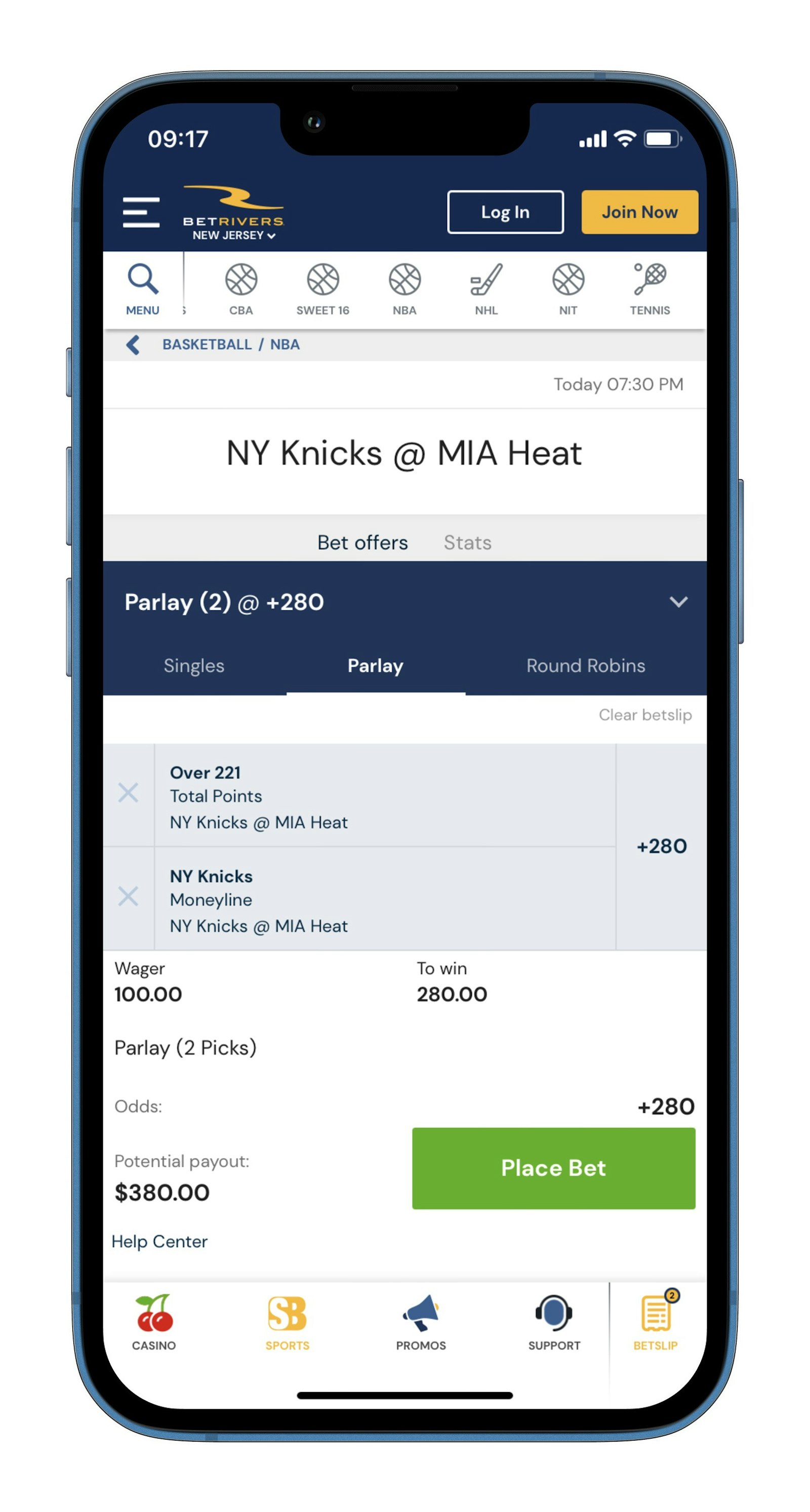 Betrivers Same Game Parlay