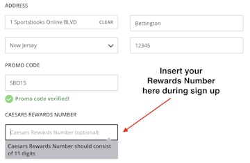 Caesars Rewards sign up