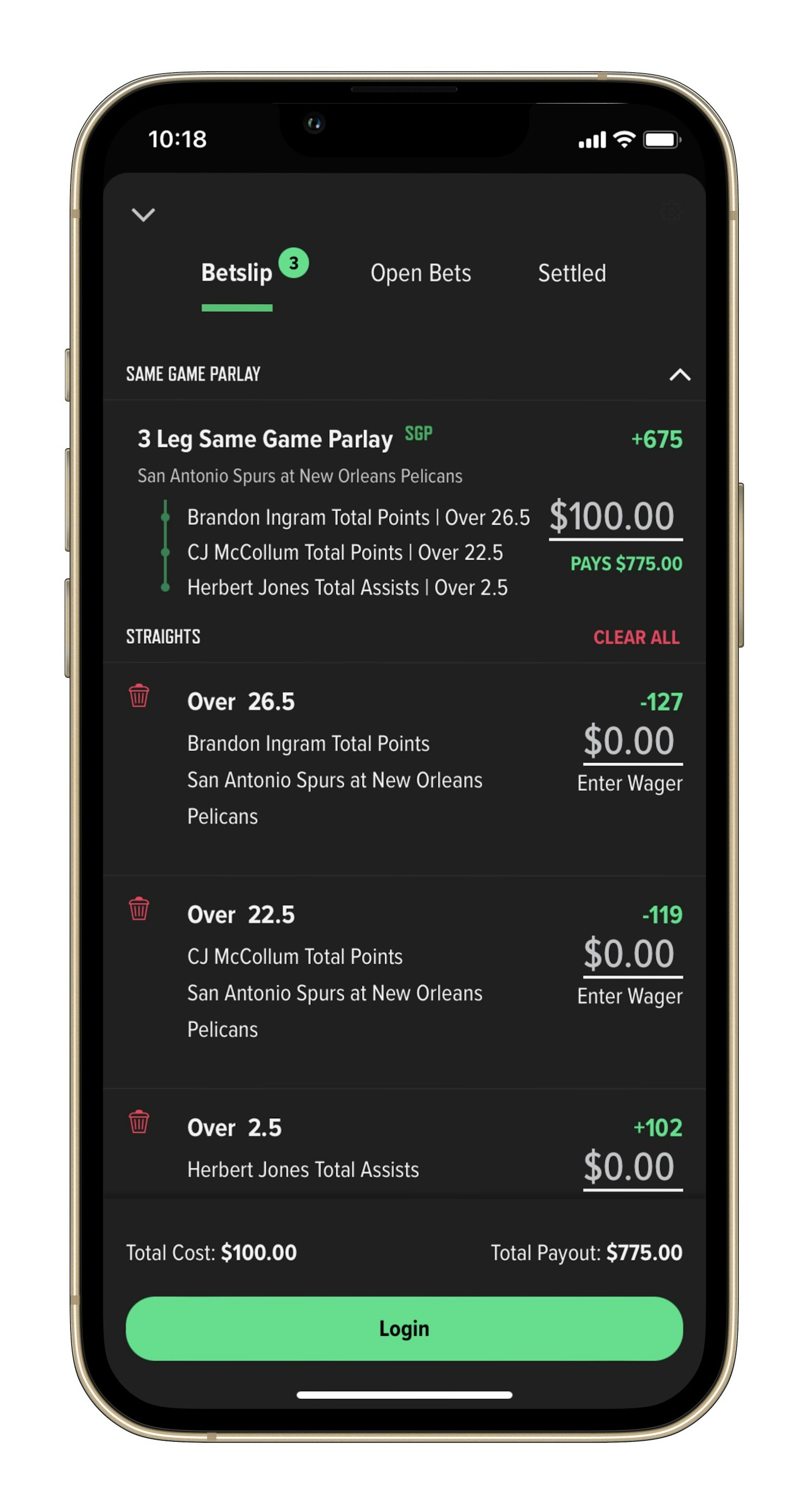 Caesars Sportsbook Same Game Parlay