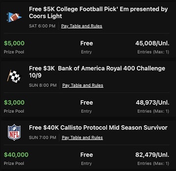 Draftkings Sportsbook Wyoming Free Pools