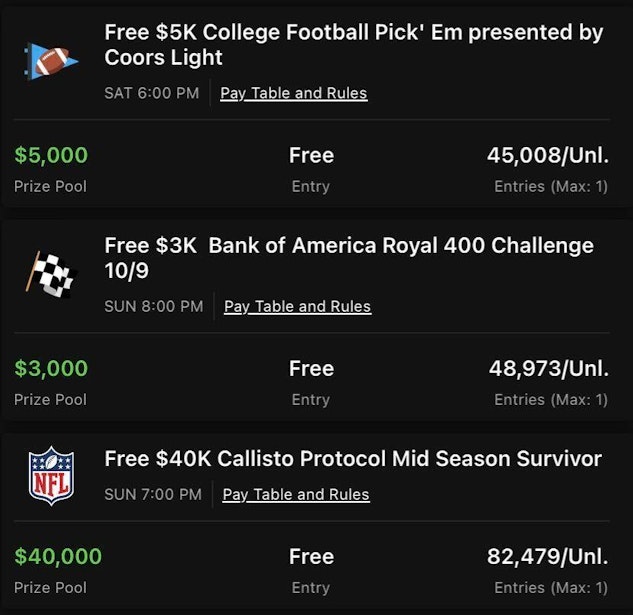 Draftkings Sportsbook Wyoming Free Pools