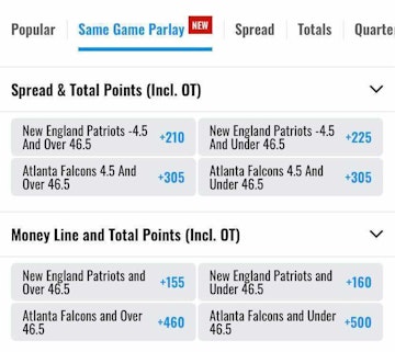 FOX Bet Same Game Parlay