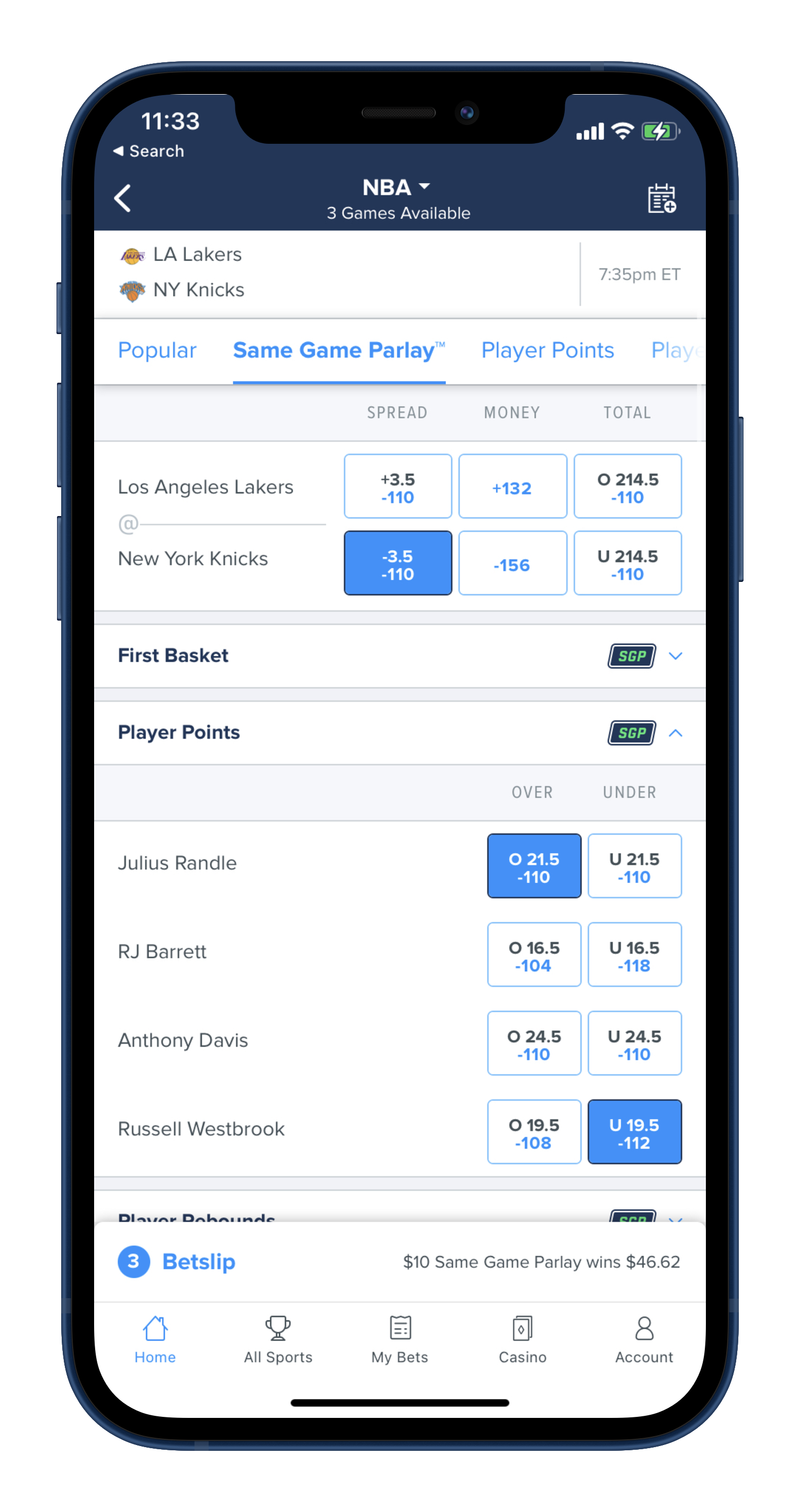 how to make a parlay on fanduel