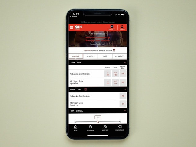 SI Sportsbook College Football App
