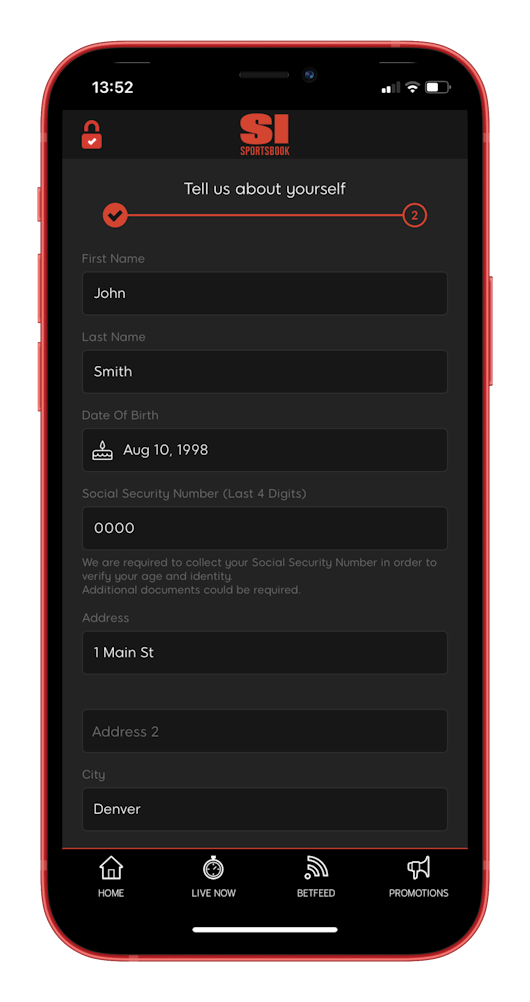 SI Sportsbook Sign Up 2