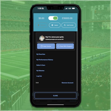 Customer service options on the Bettor Edge app