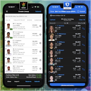 Draft Kings and Fan Duel DFS apps