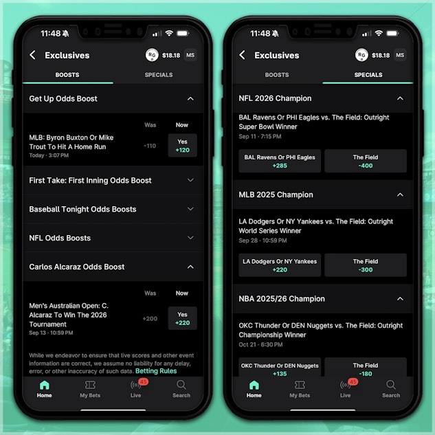 Exclusive Boosts and Specials from ESPN Bet