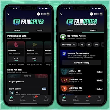 Fan Center in the ESPN Bet app