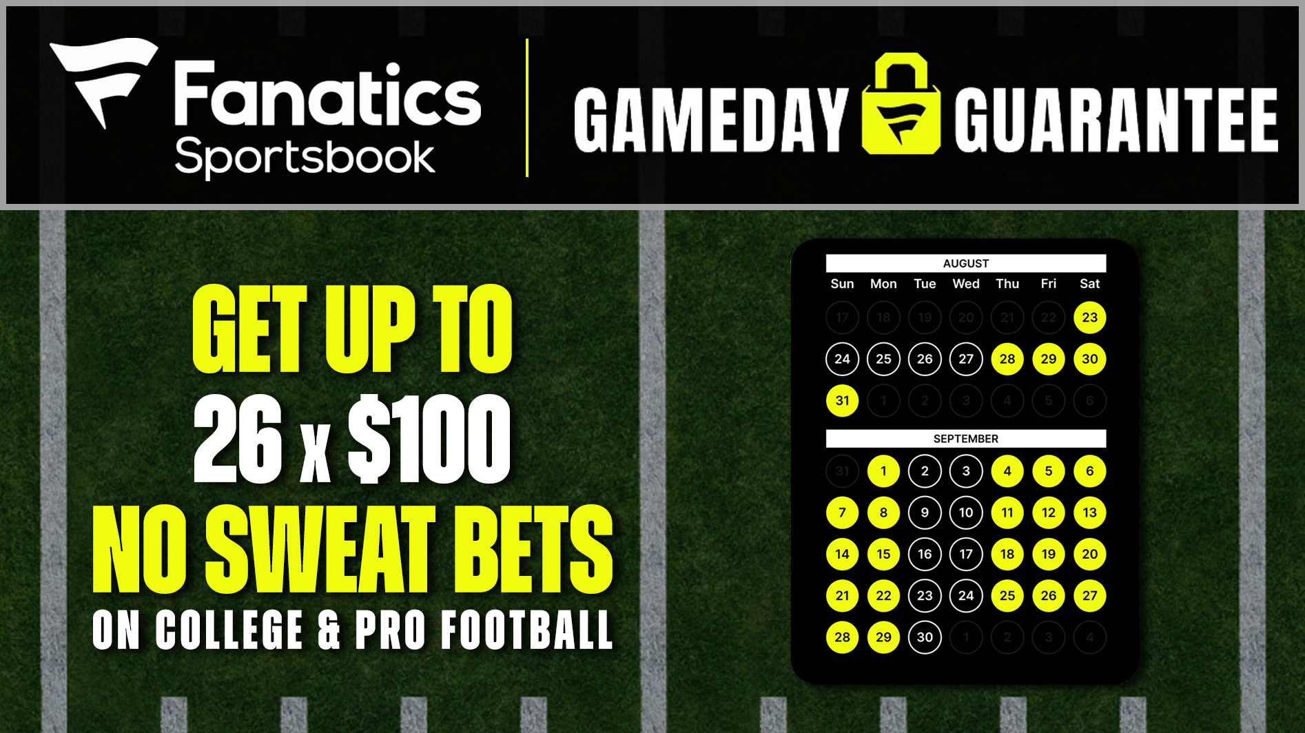Fanatics Sportsbook Gameday Guarantee