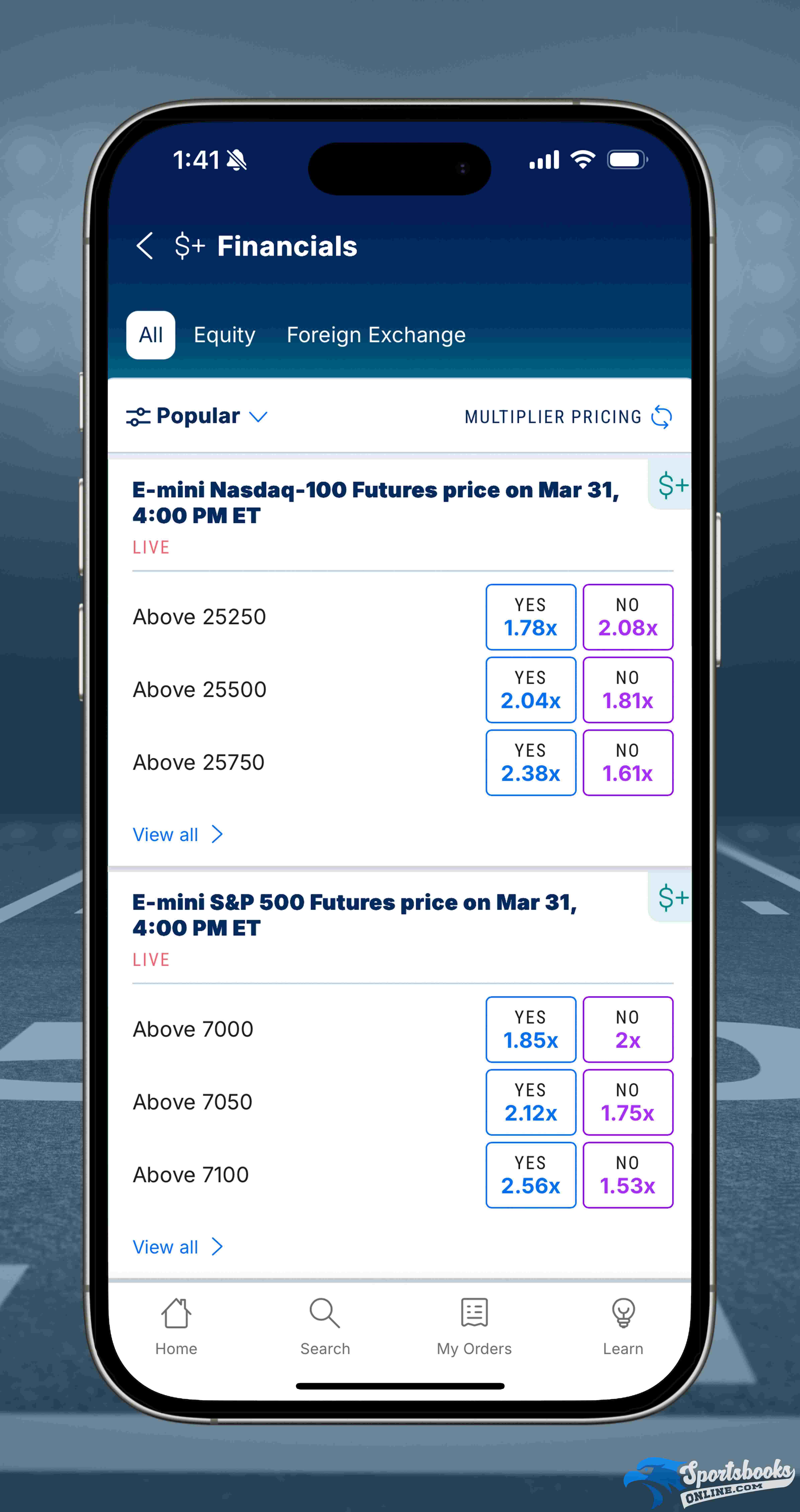 Financial trades on Fan Duel Predicts