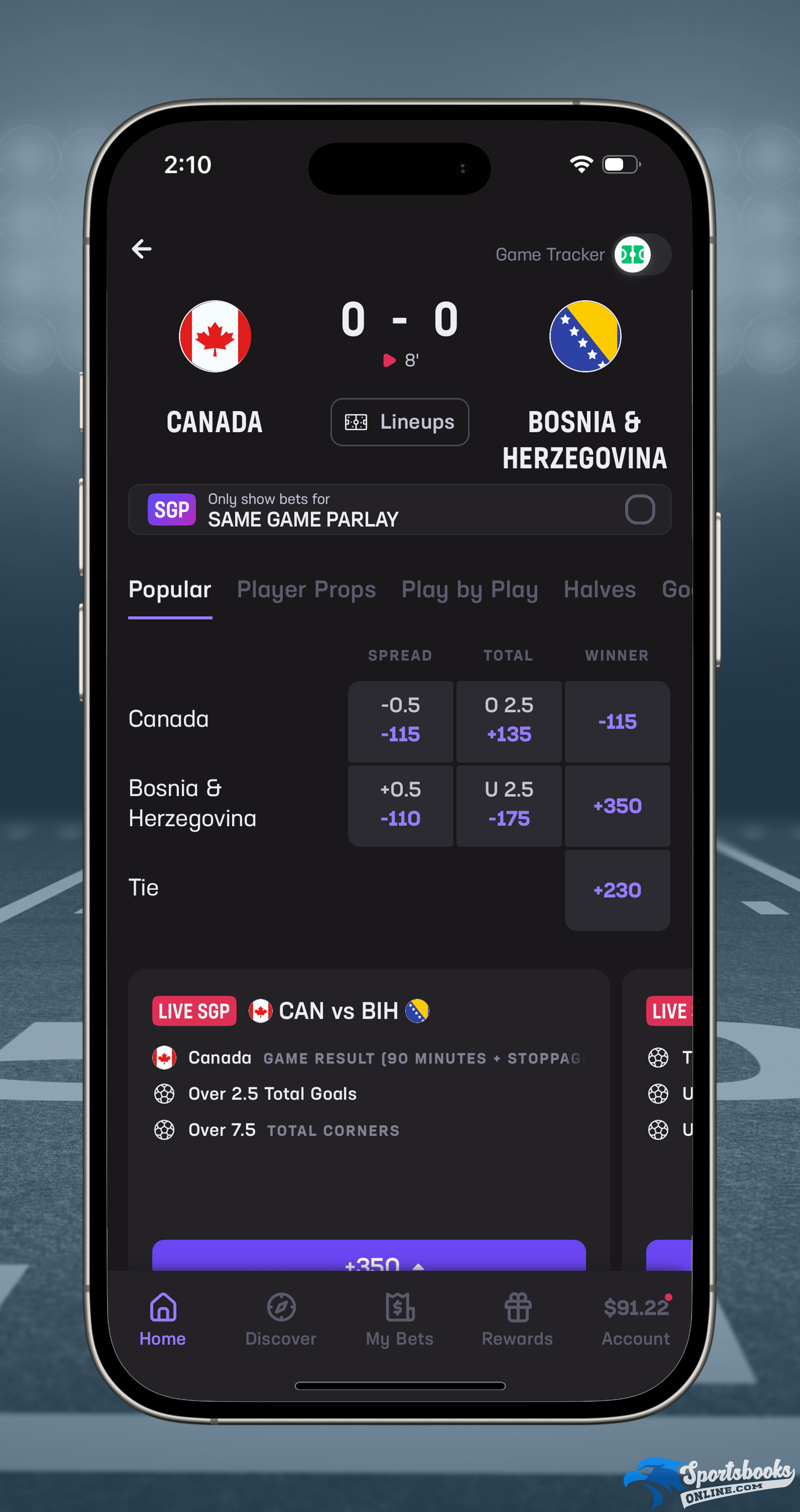 Hard Rock Bet World Cup Live Bets