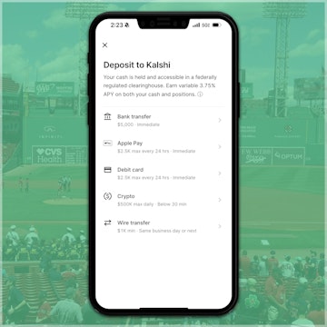 Kalshi presents five options for depositing funds