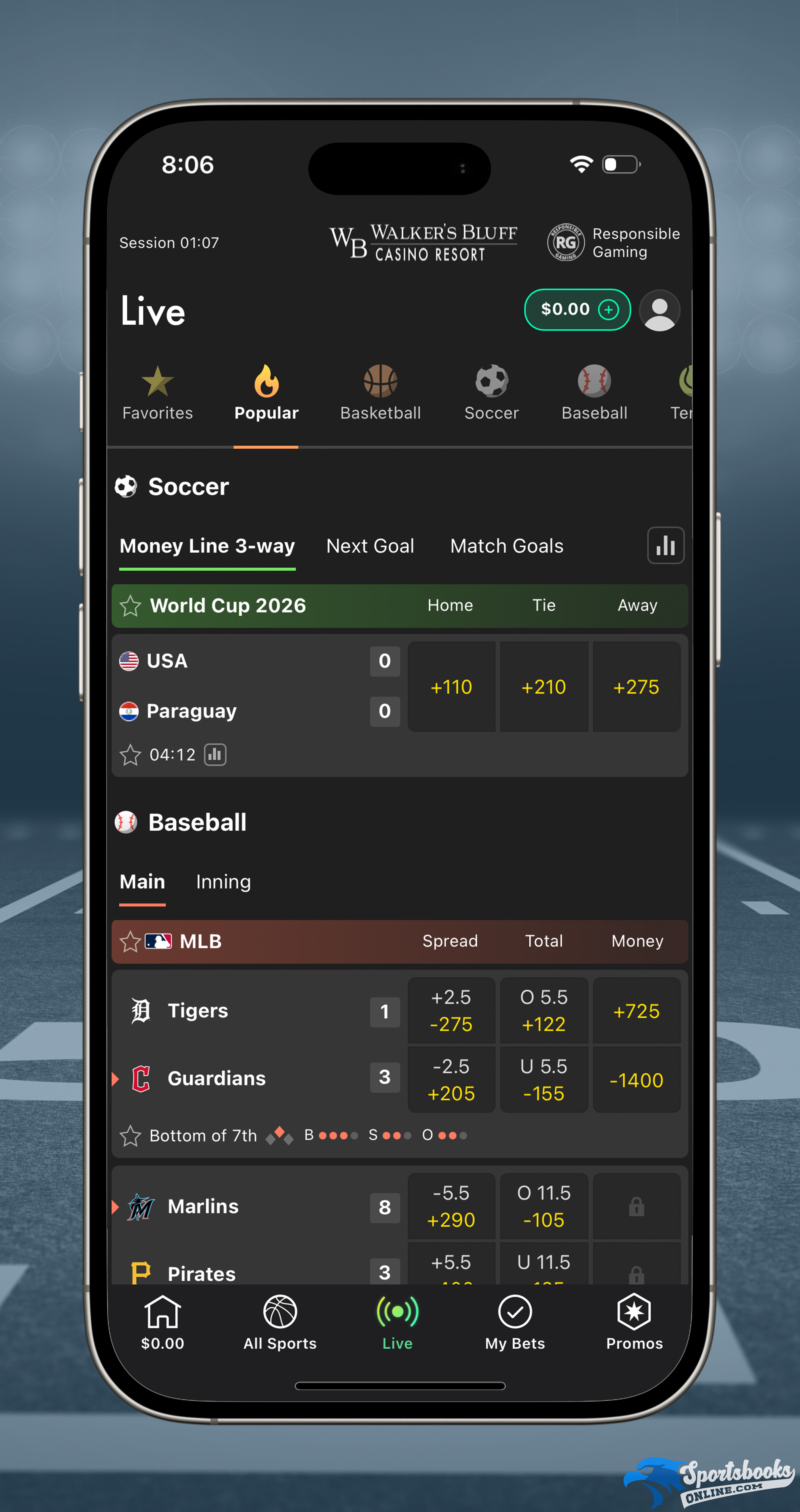 Live Betting on Bet365