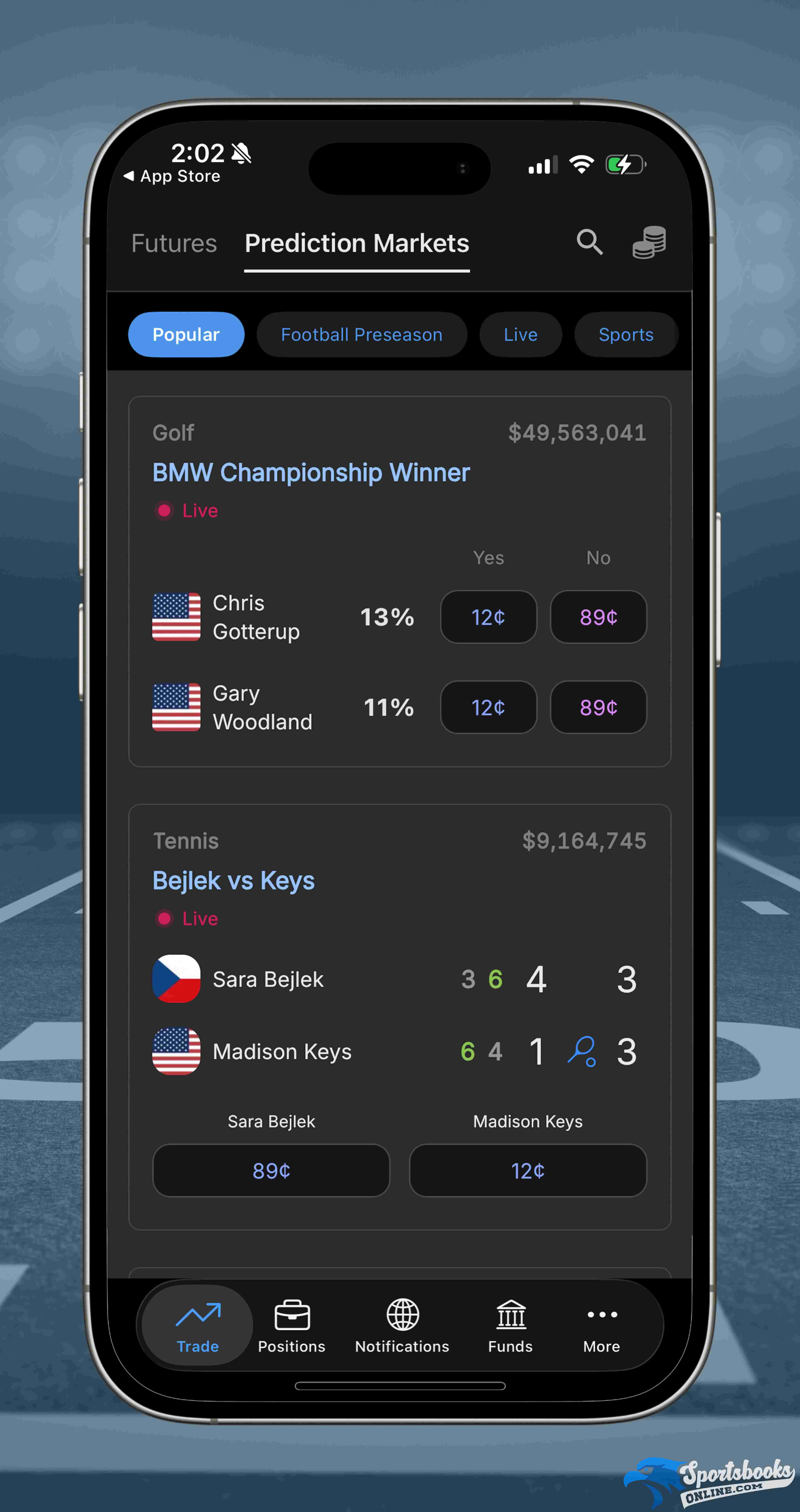 Live Trades on the Plus500 App
