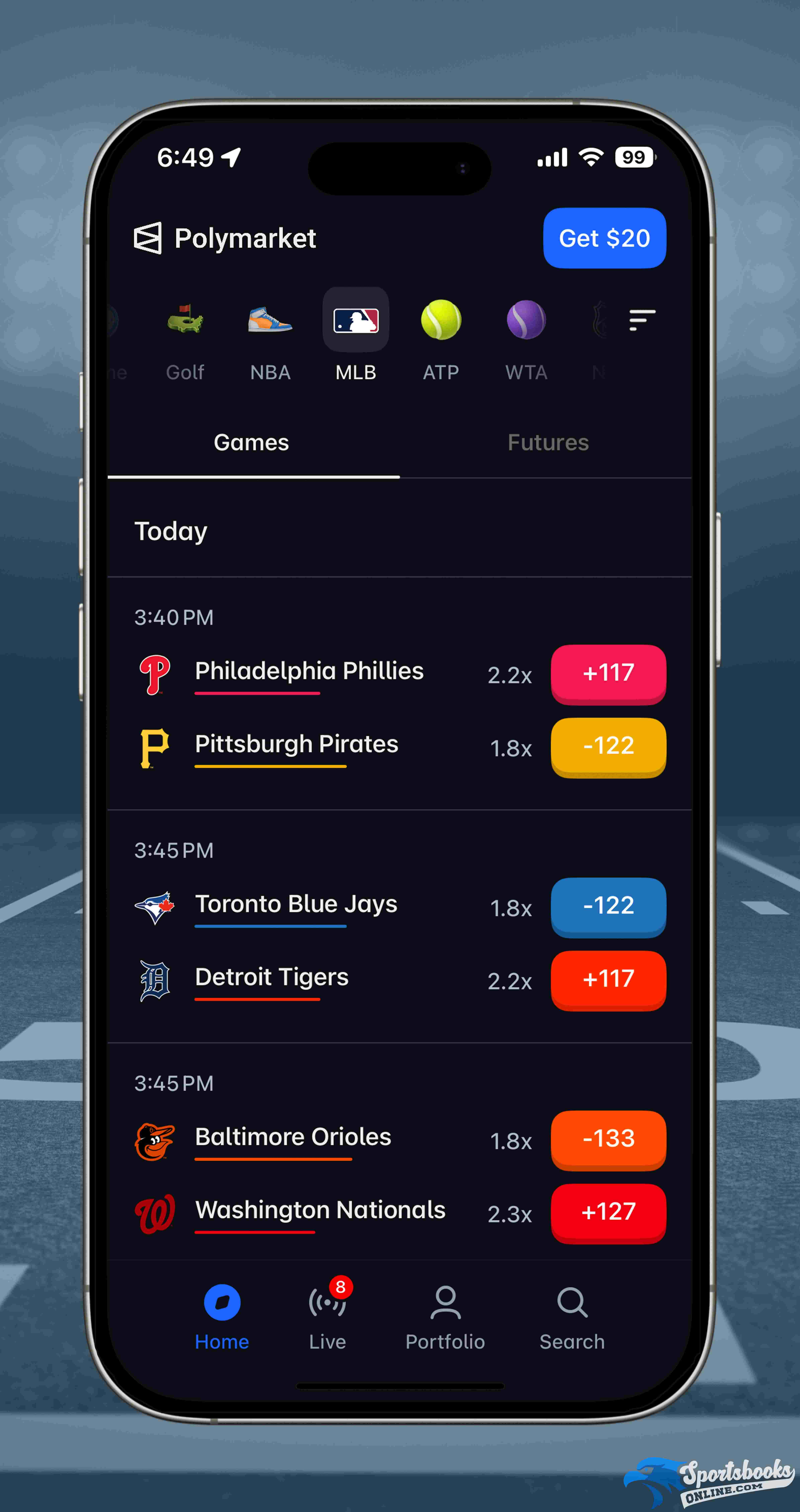 MLB picks on Polymarket