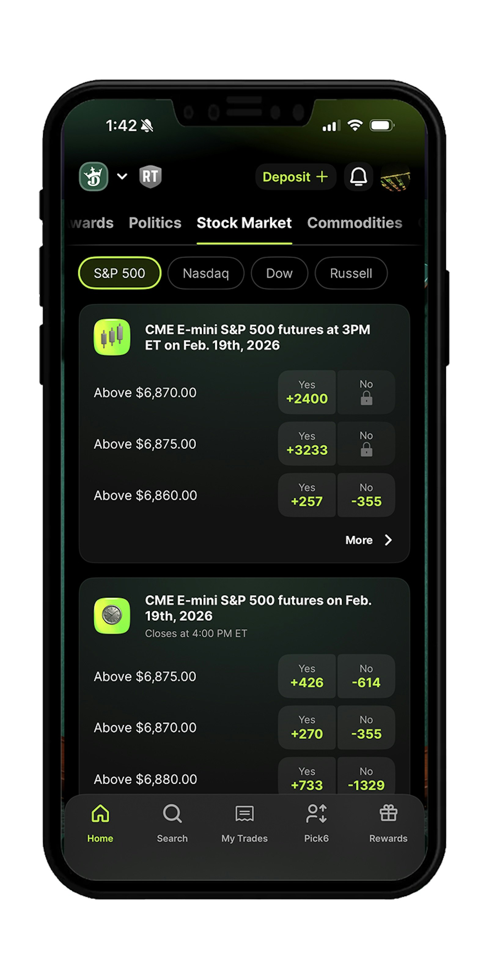 Make predictions on the stock market, politics and more