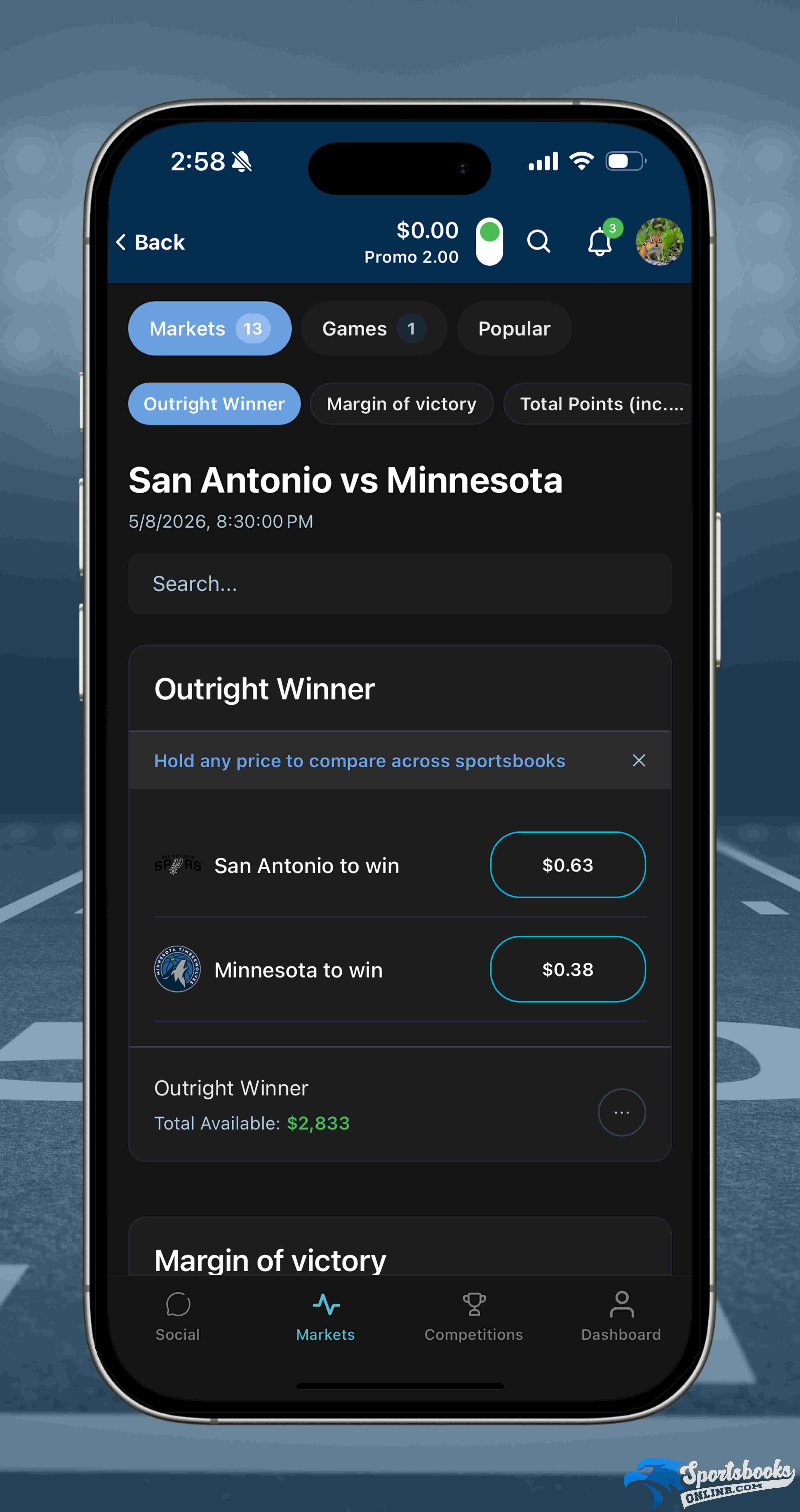 NBA on Bettor Edge Markets