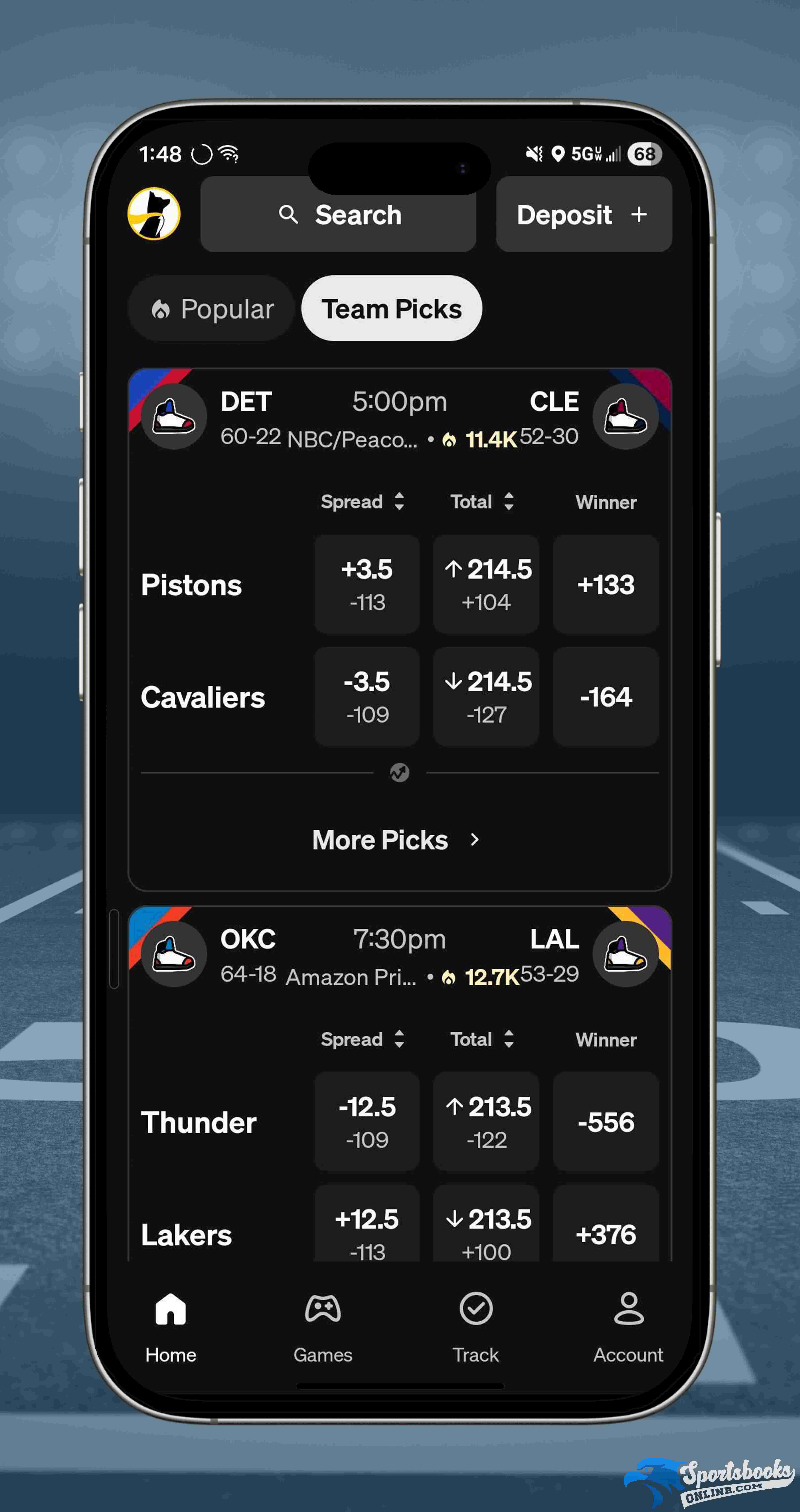 NBA on Underdog Predict