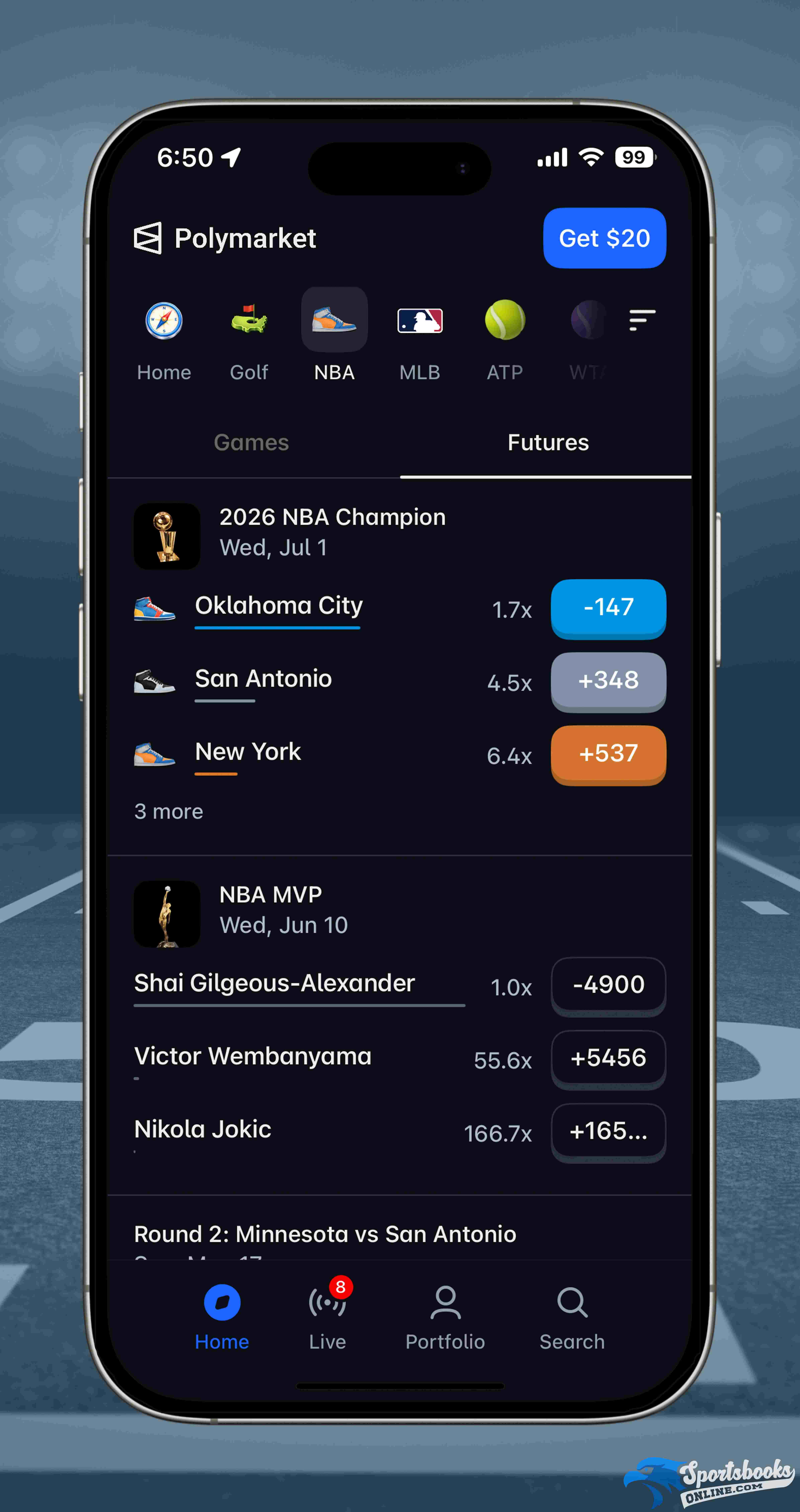 NBA picks on Polymarket