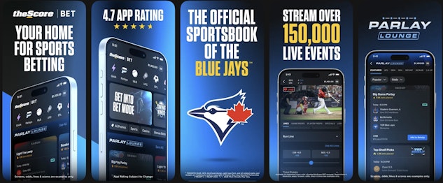 Overview of theScore Bet iPhone app