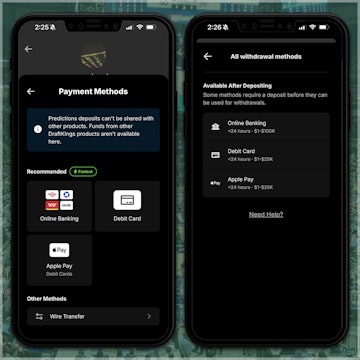 Payments and Withdrawals on Draft Kings Predictions