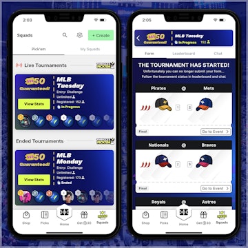 Pickem Squads on the Thrillzz app