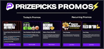 Promos available on the Prize Picks app