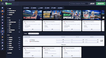 Betinia sportsbook website snapshot