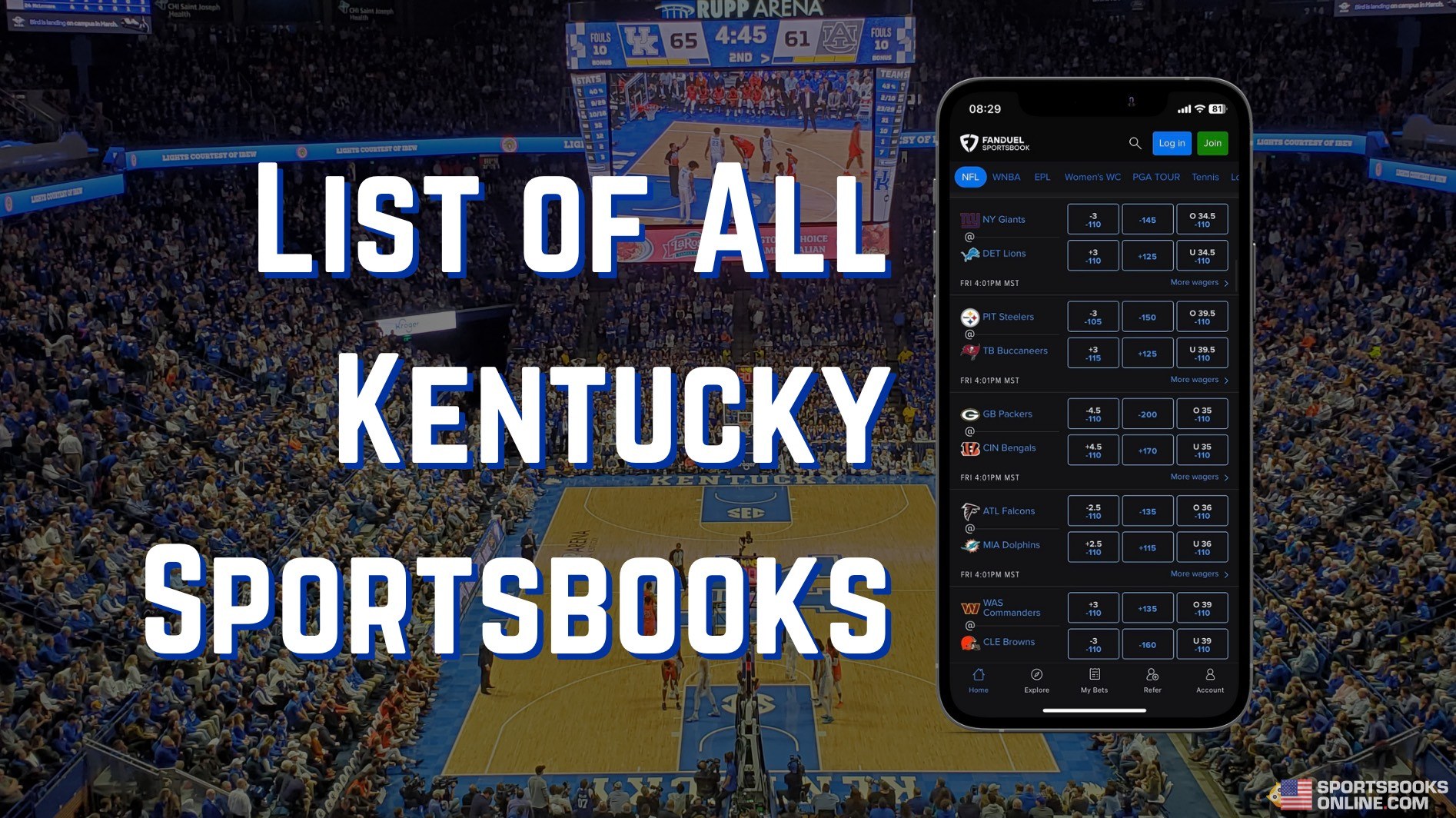 List Of All Kentucky Sportsbooks | 7 Best Ranked