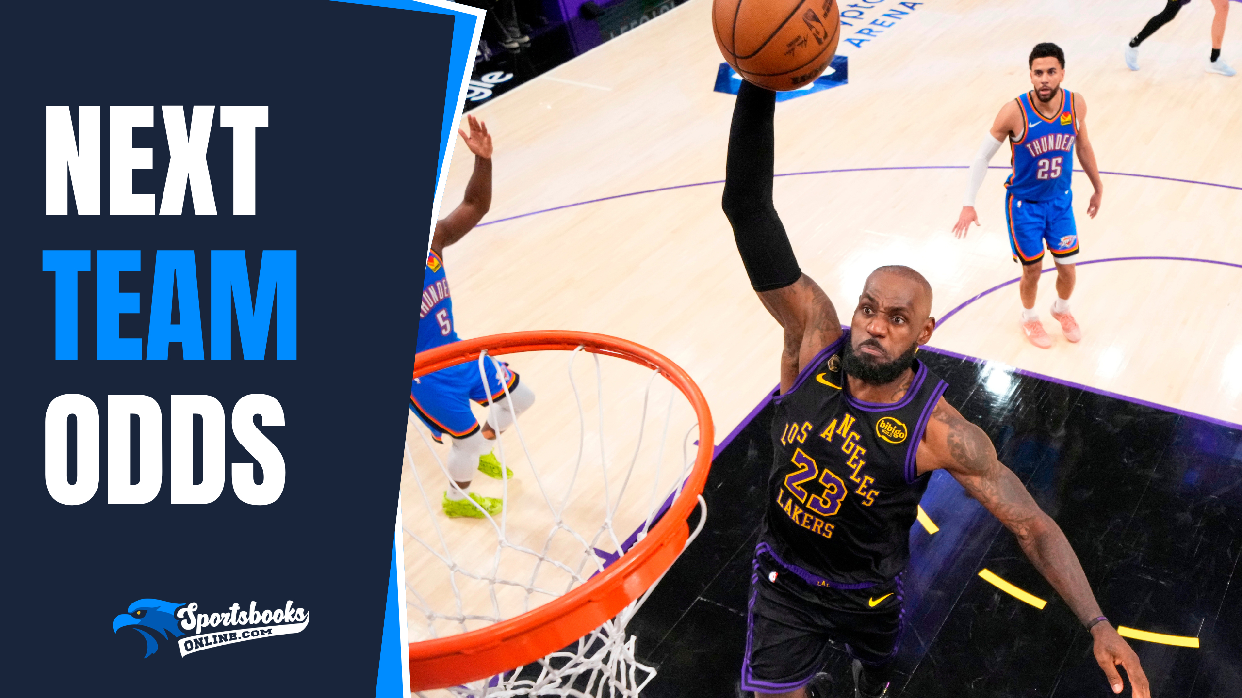 LeBron Next team odds dark