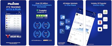 Snapshot of the Plus500 Mobile App