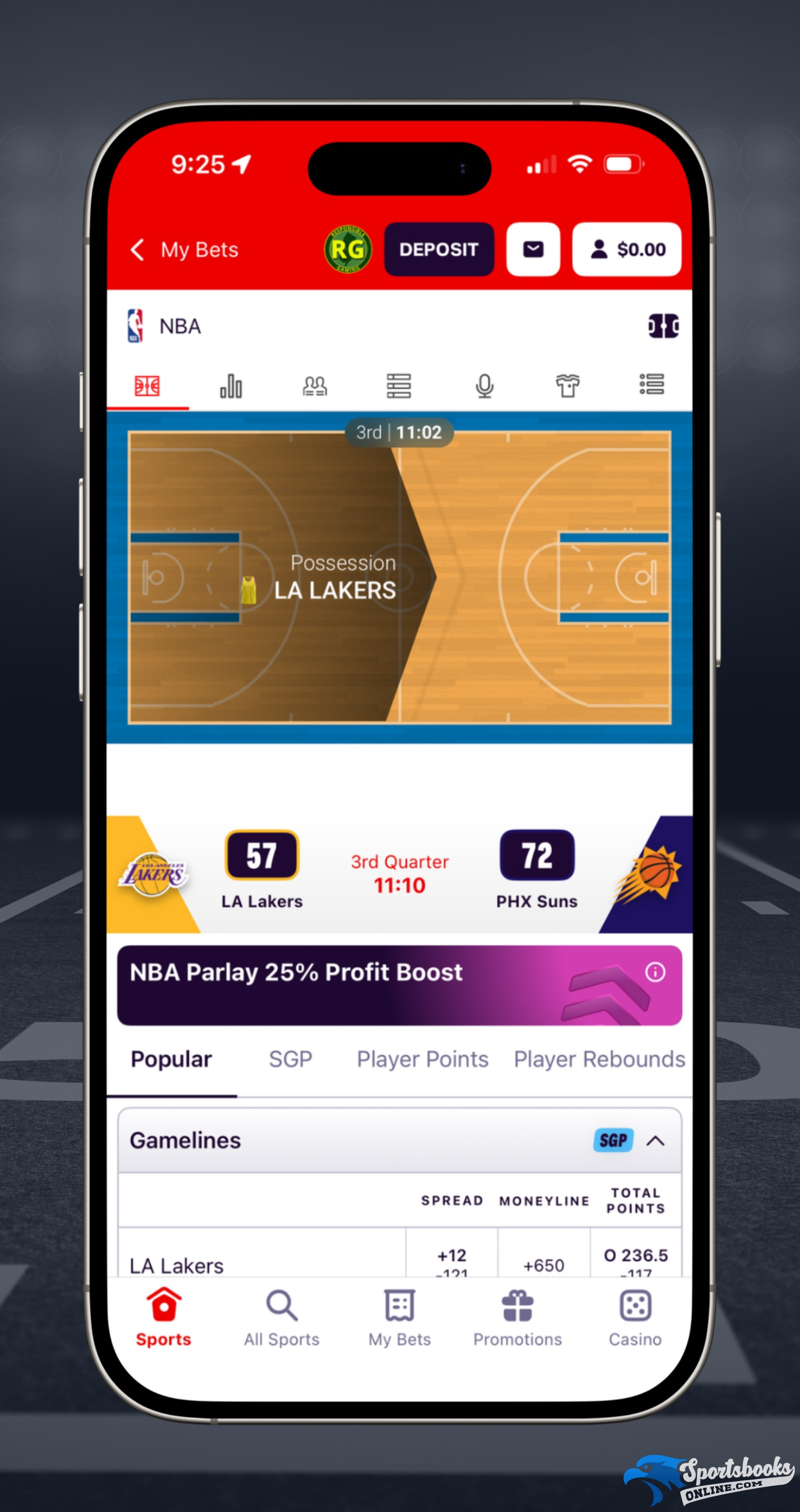 Bally Bet Live Betting