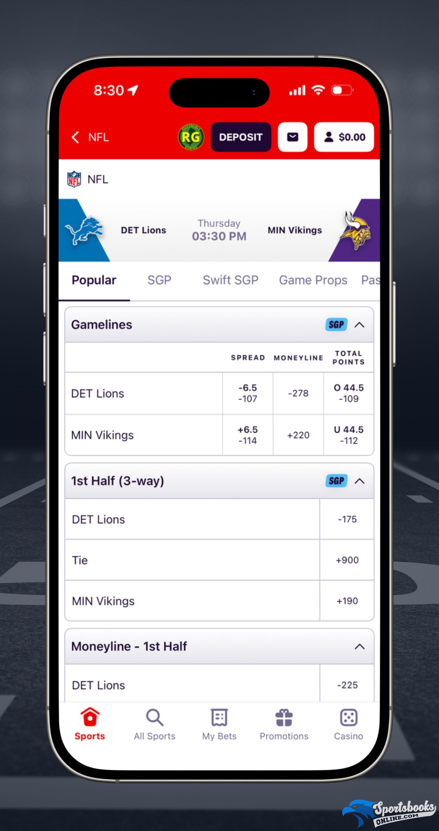 Bally Bet NFL Betting