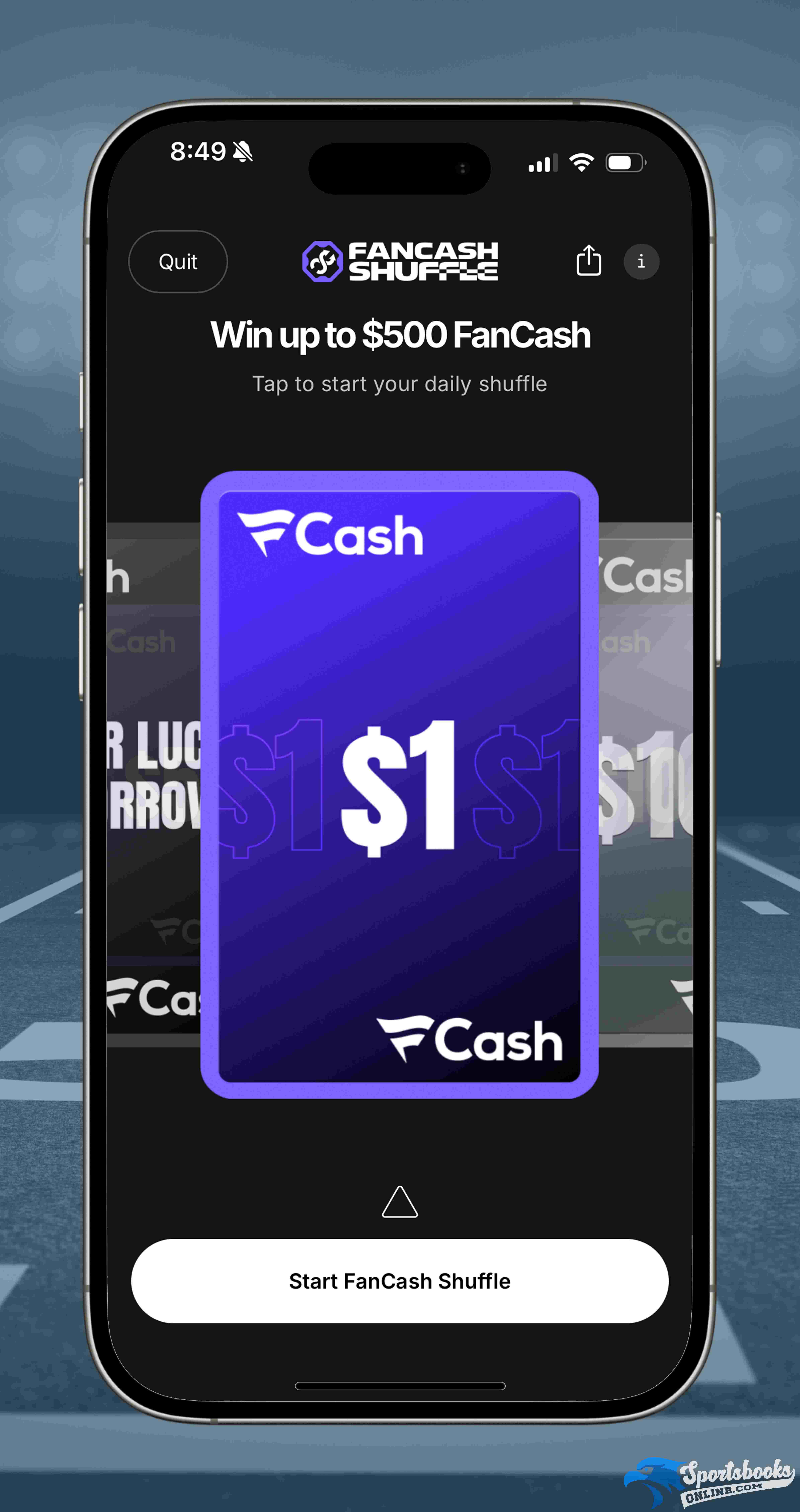 Beginning FanCash Shuffle
