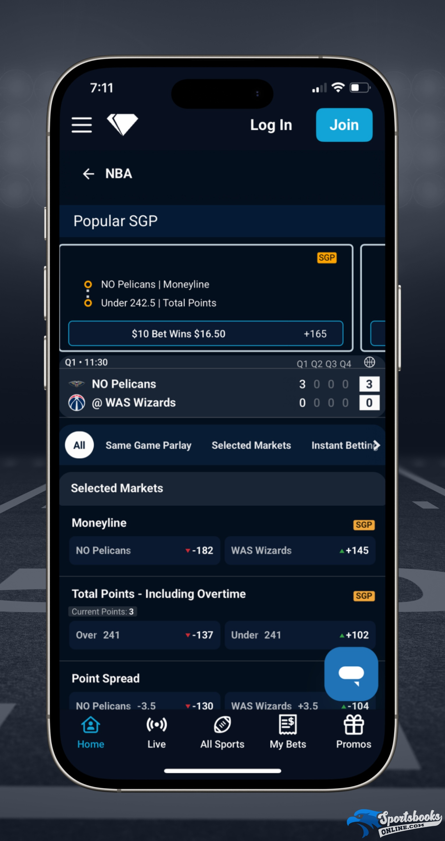 Bet Desert Diamond Live Betting