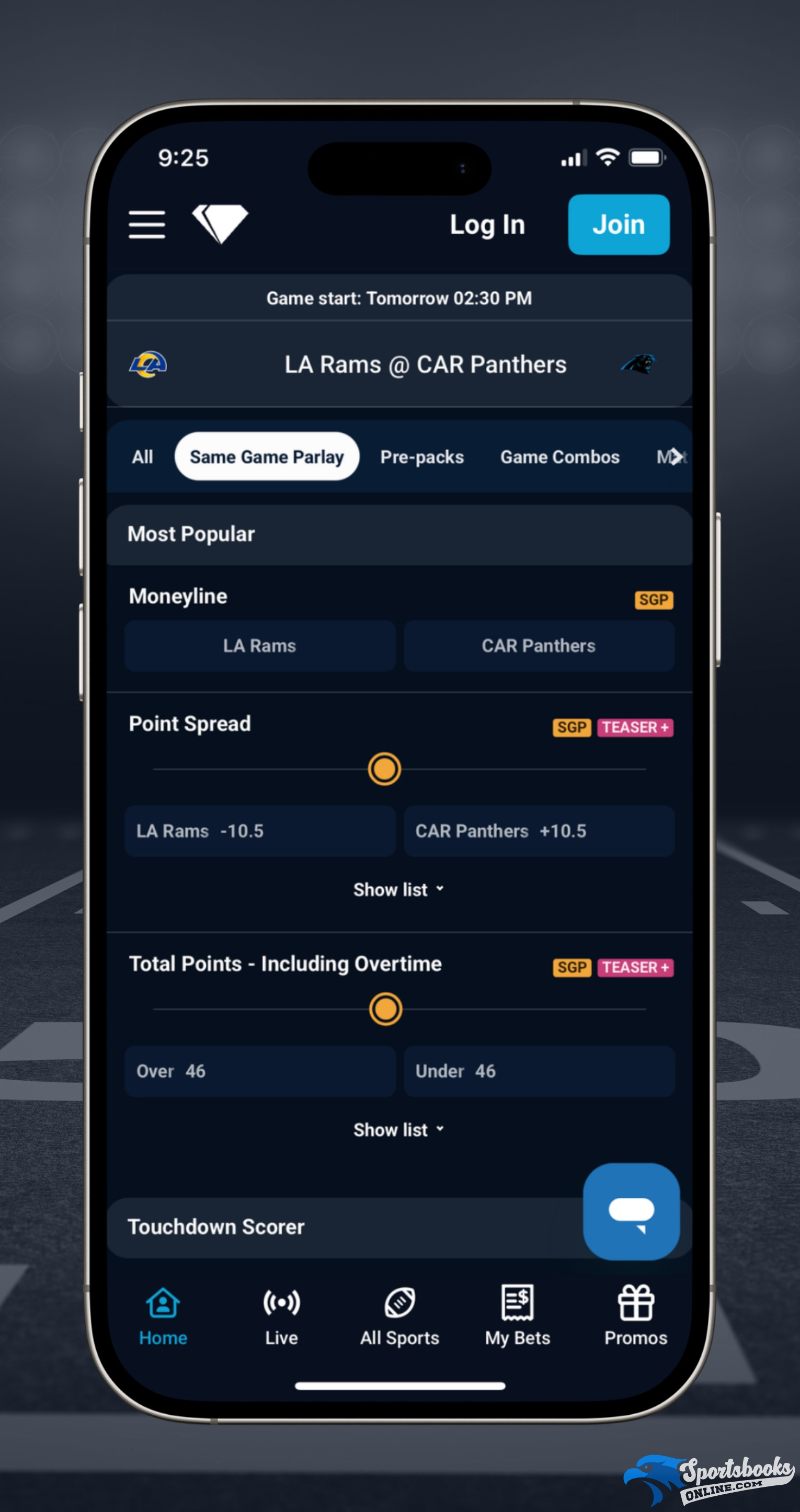 Bet Desert Diamond NFL Betting