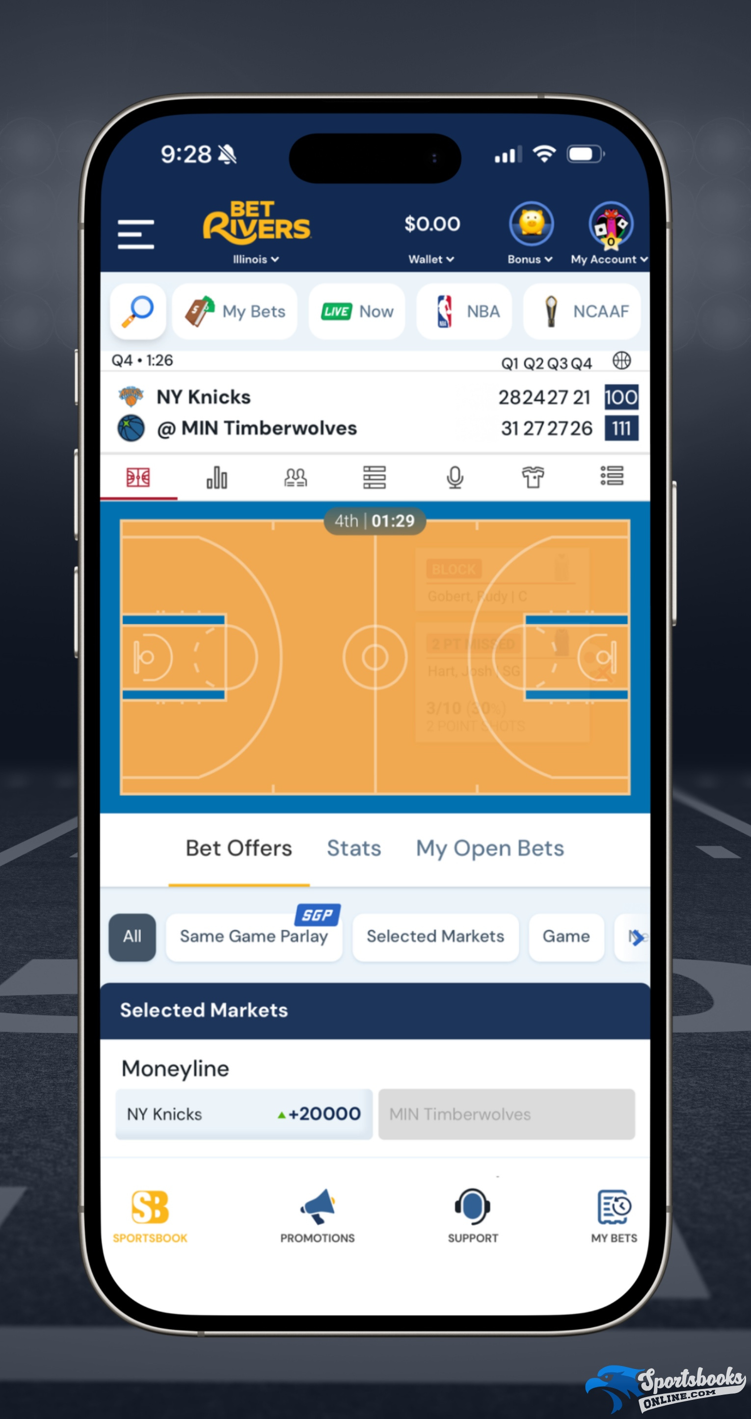 BetRivers Live Betting