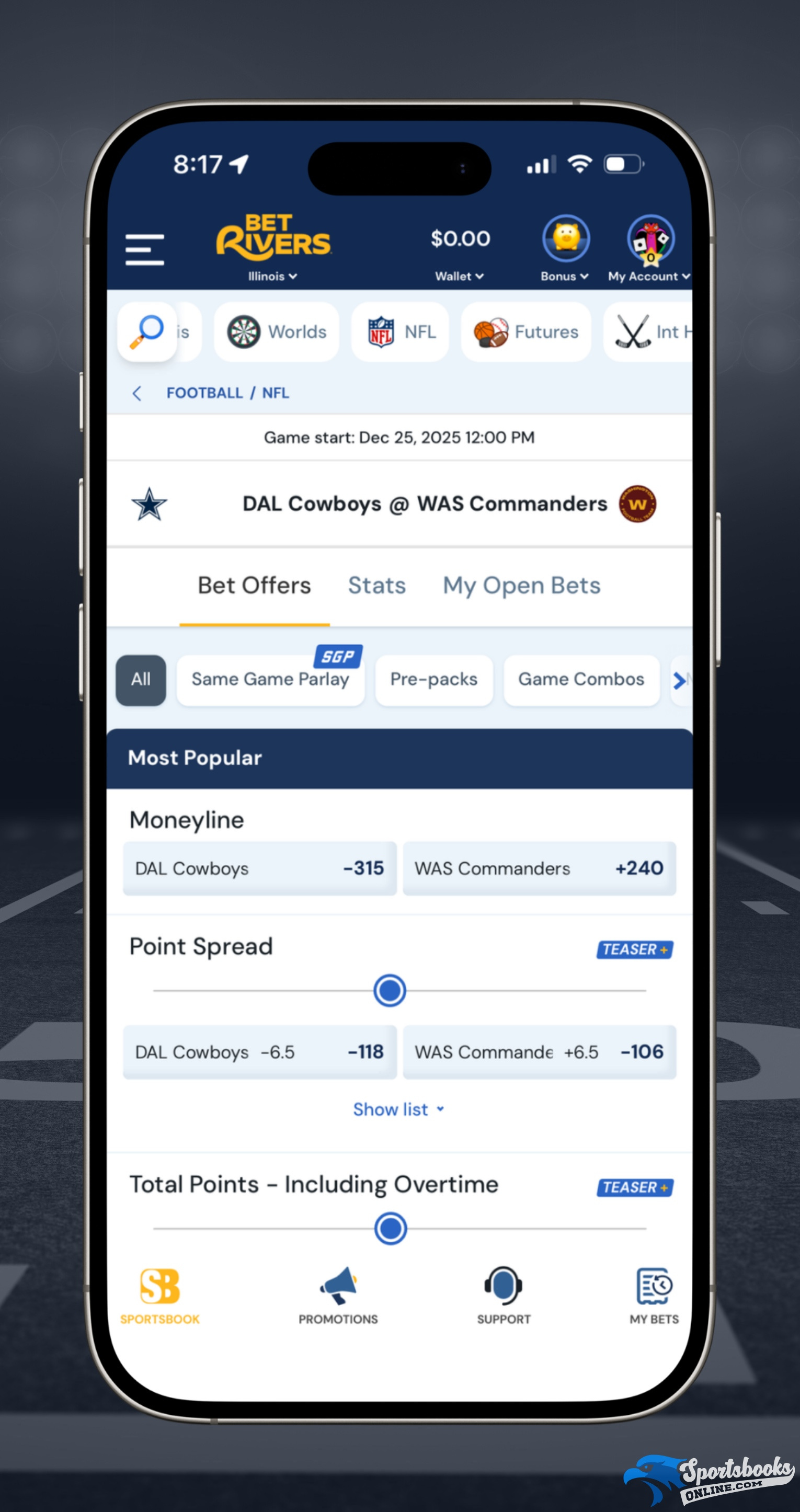 BetRivers NFL Betting