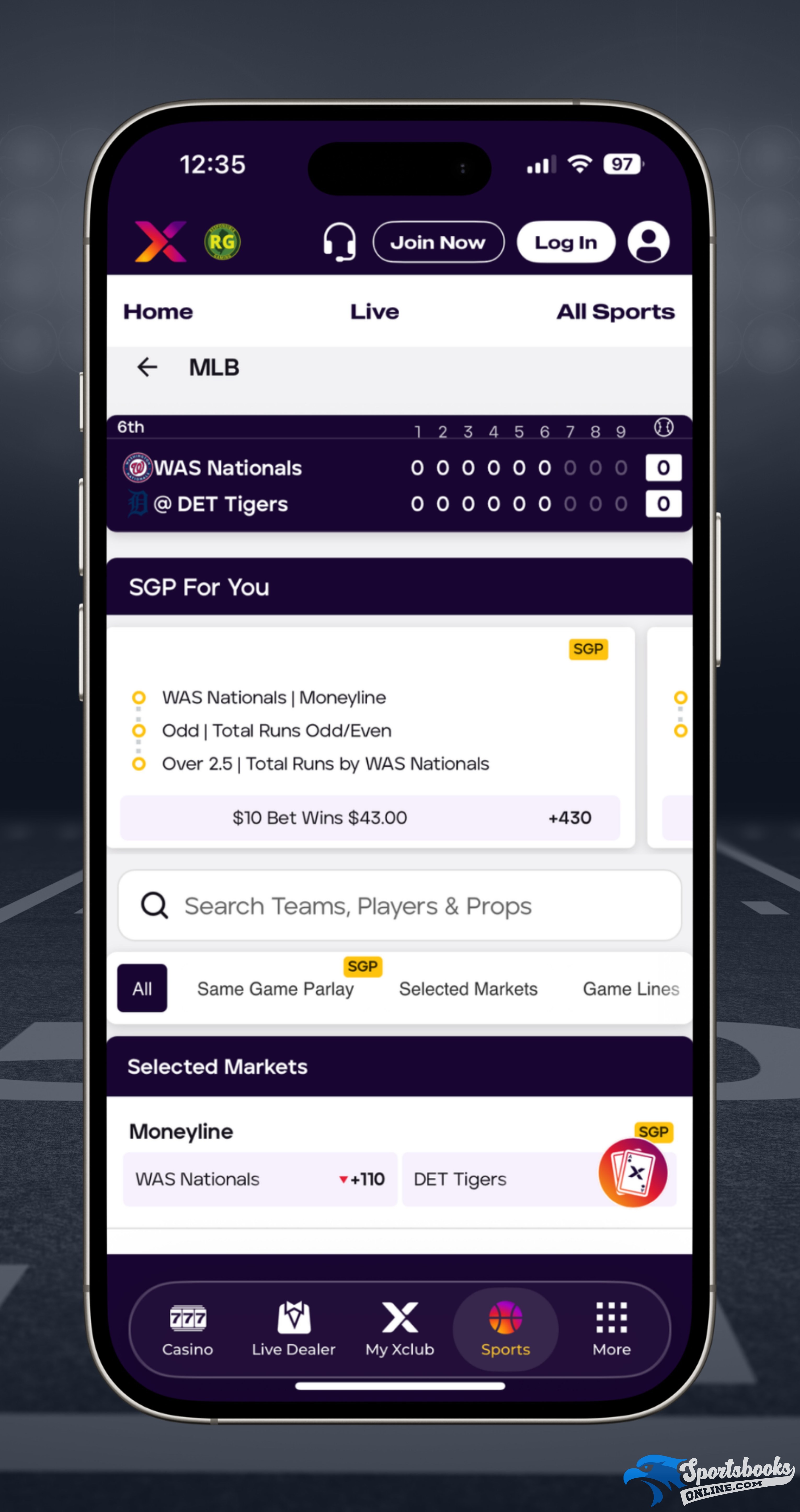 betPARX Live Betting